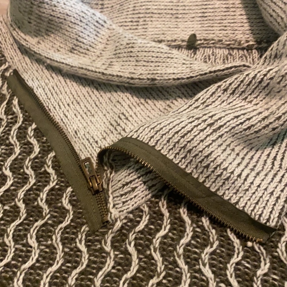 Parish cowl neck quarter Zip Sweater.
